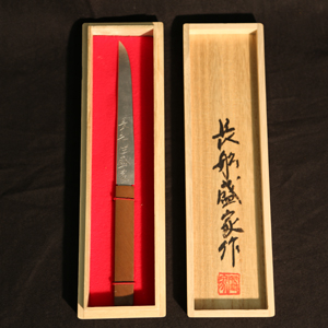 KITCHEN ホビー・楽器・アート 川島一城刀匠作 鋼製ペーパーナイフ 桐